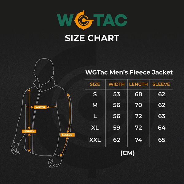 Флісова кофта WGTac Men's Fleece Jacket Black S WGT-MFJB фото