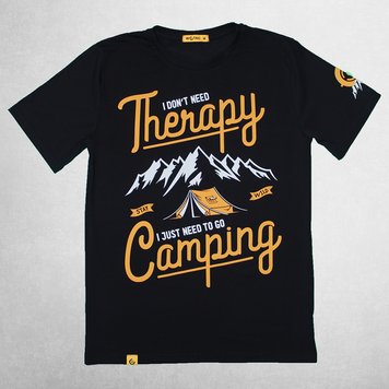 Футболка з принтом WGTac Camping T-Shirt Therapy Black M FPWCT-B фото