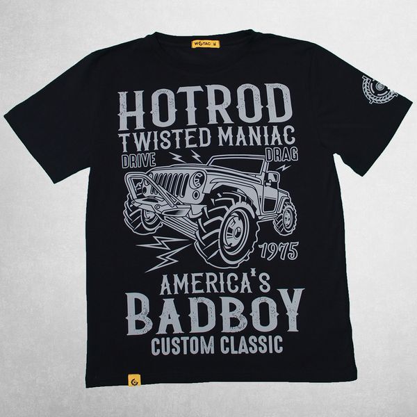 Футболка з принтом WGTac T-Shirt HotRod BadBoy Black M FPWGTHB-B фото