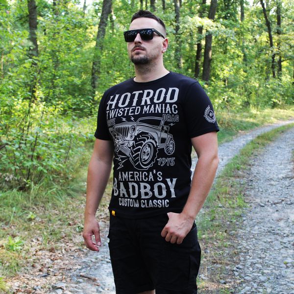 Футболка з принтом WGTac T-Shirt HotRod BadBoy Black M FPWGTHB-B фото